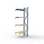 Longspan Add-On Bay 2200mm With 4 Adjustable Timber Shelves